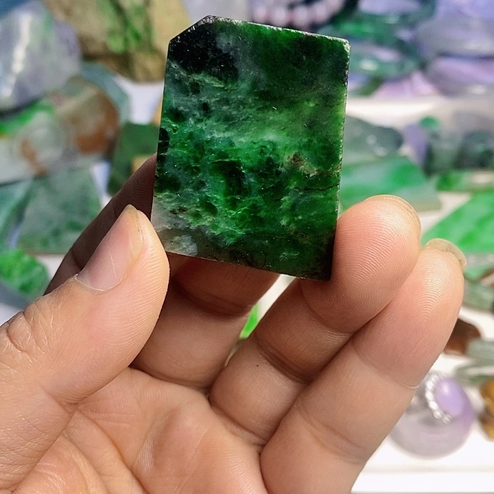 翡翠散珠天然翡翠A货挂件