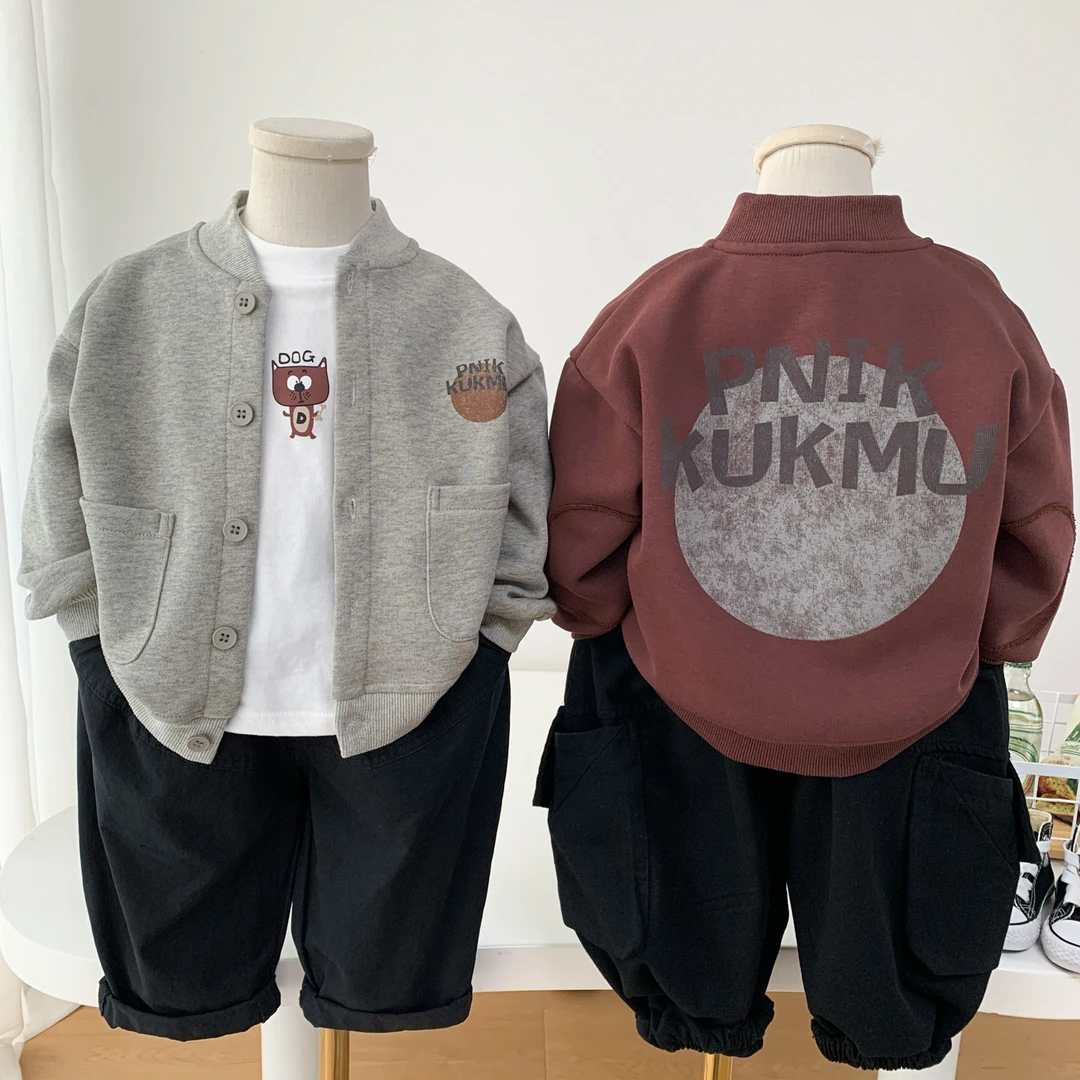 男童秋装休闲外套2025新款儿童时髦补丁夹克衫帅气中小童棒球服潮