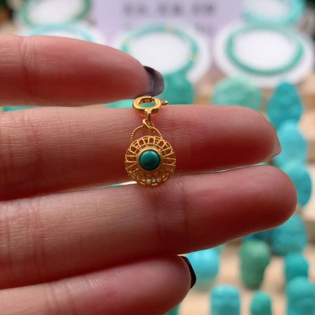 绿松石配饰银S925镶嵌