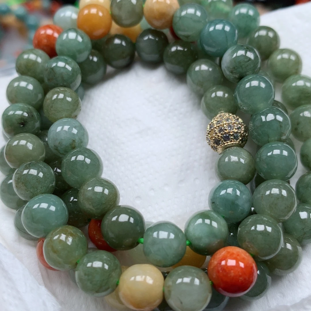 翡翠未镶嵌颈饰手串