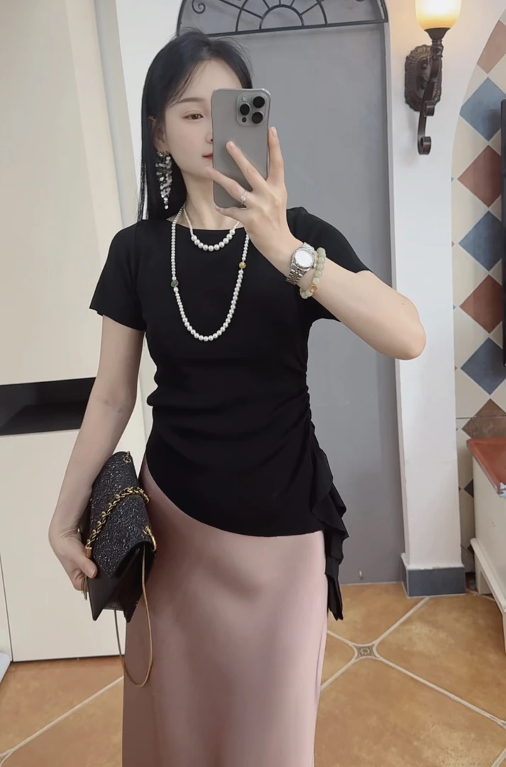 【XING星星定制】夏季高品质冰针织上衣设计款洋气显瘦