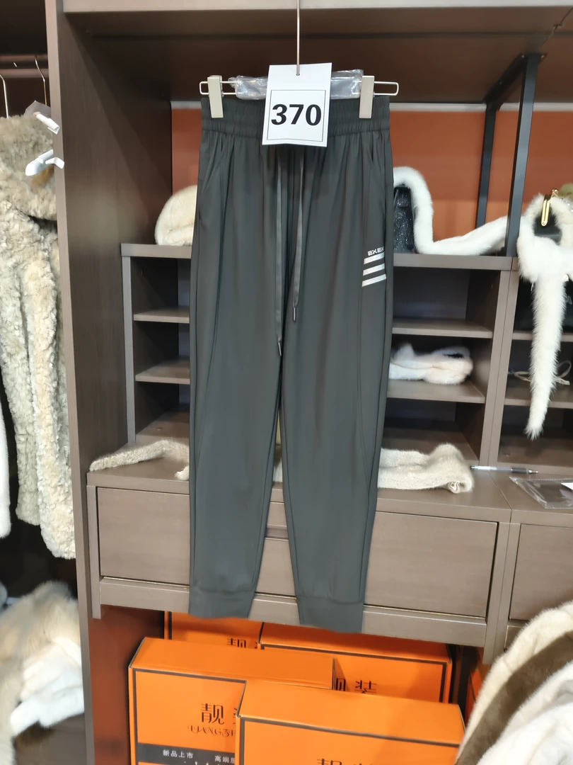 370休闲裤秋冬百搭高腰直筒潮流舒适简约白色宽松长裤卫裤夏季