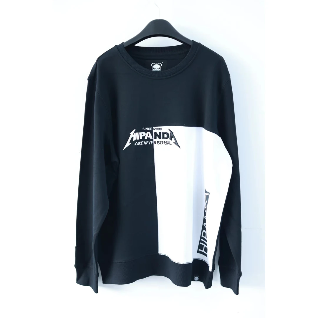 夏季男款黑白拼接卫衣