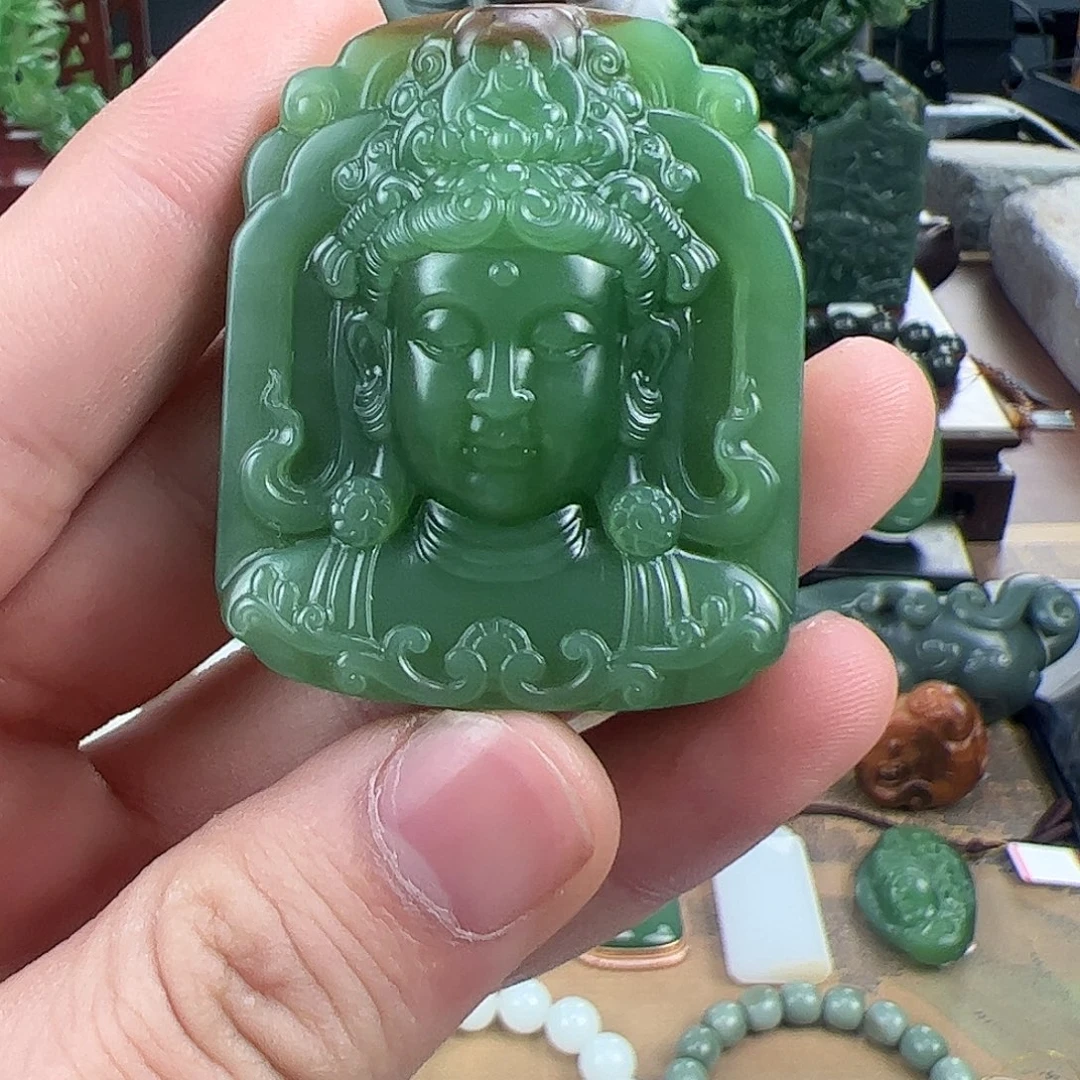 海***浪和田玉未镶嵌挂件