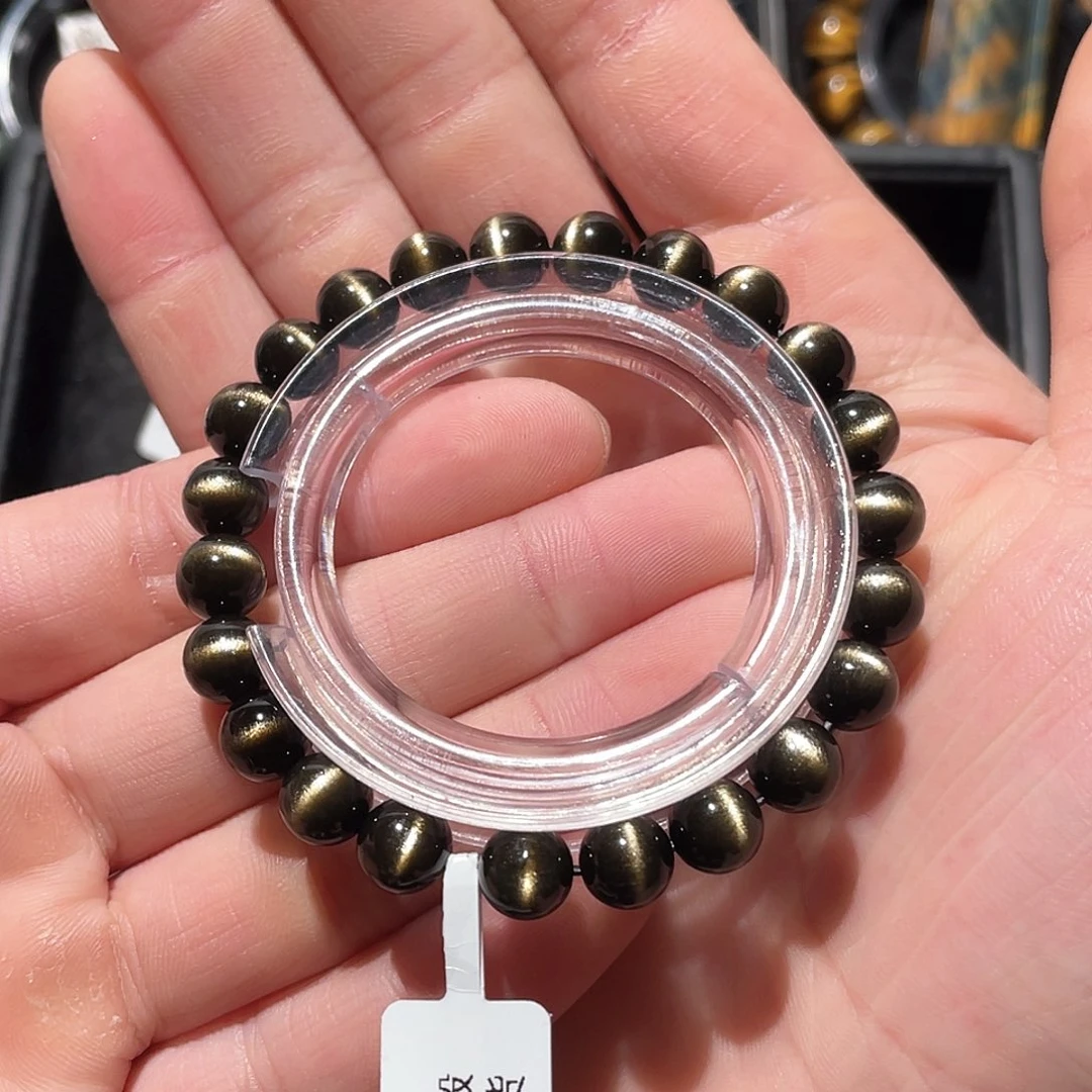 黑曜岩手串未镶嵌