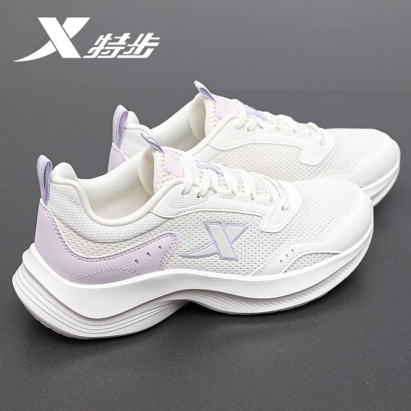 特步女鞋2025新款夏季网面透气运动鞋休闲鞋子薄款减震正品跑步鞋