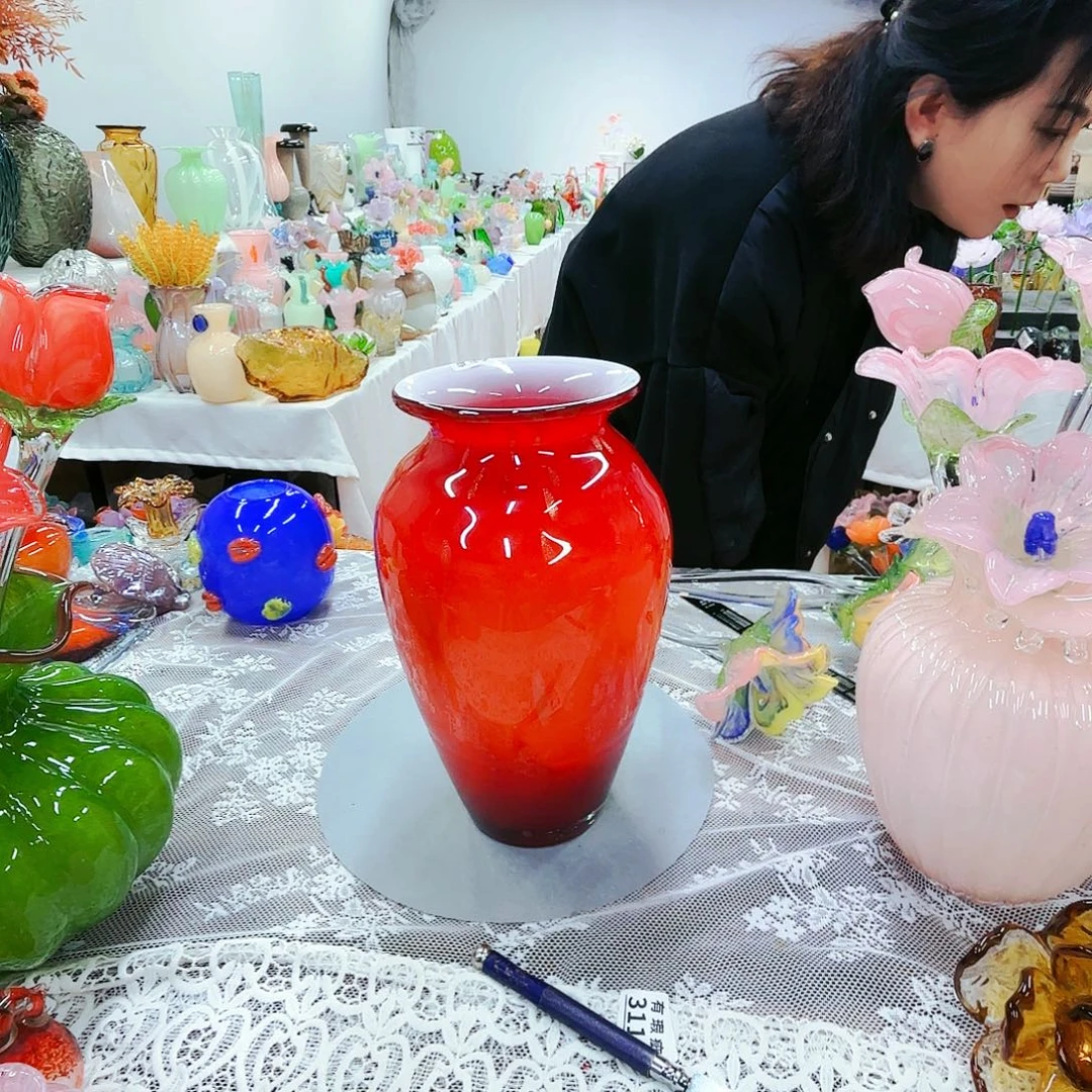 兔***福利不退不换琉璃花瓶艺术品