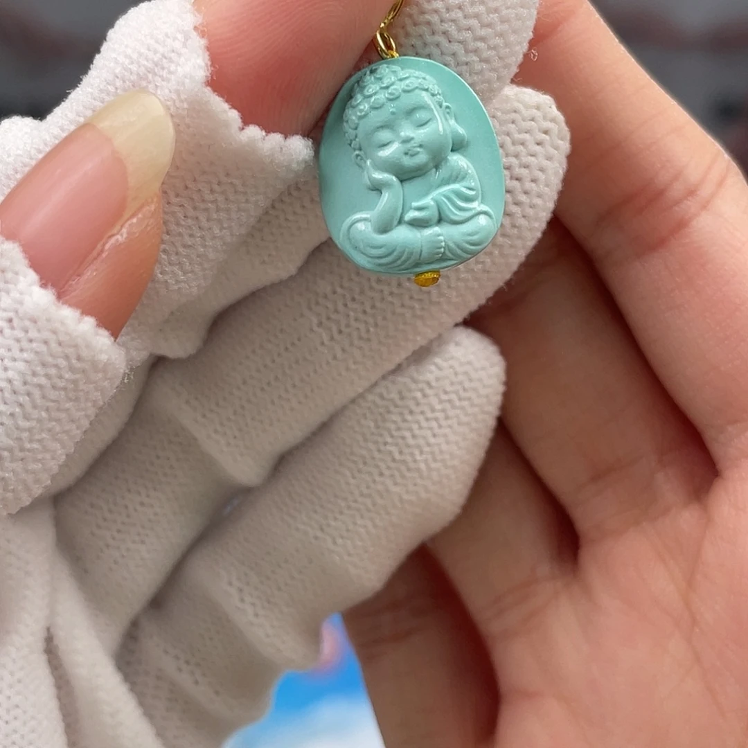 绿松石未镶嵌挂件