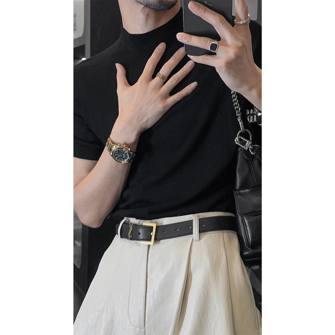 2025新款潮流纯色亲肤感柔软百搭休闲毛衣内搭打底衫