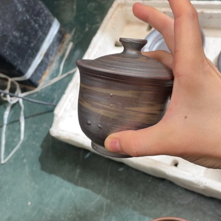 浪鬼柴烧 鬼烧系列 盖碗