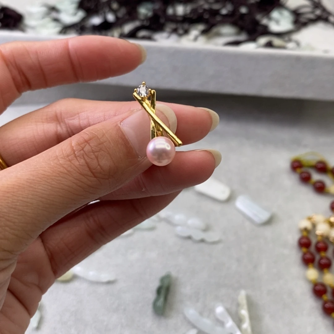【闪购商品】淡水珍珠戒指未镶嵌雨*珍珠戒指
