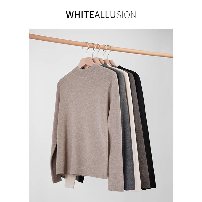 素典【裸感肌毛衣】韩定绵羊毛百搭新款亲肤柔软毛衣2703