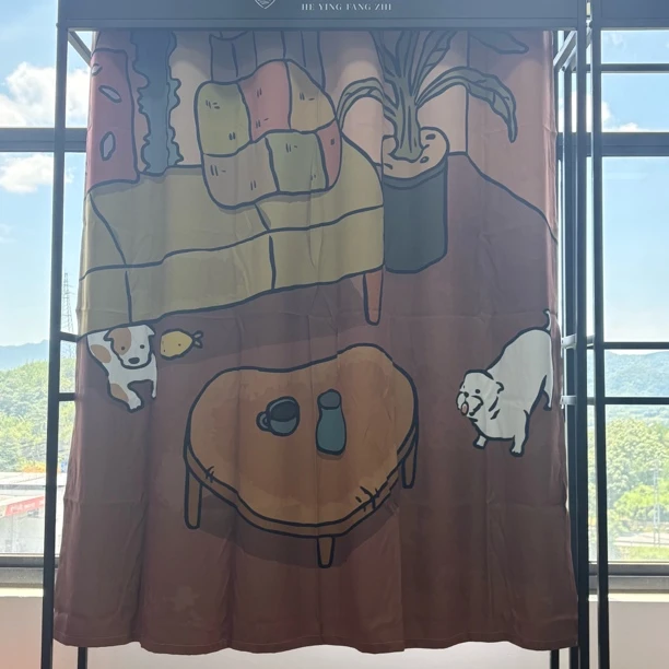 卡通全遮光窗帘儿童房落地窗隔断飘窗阳台隔热窗帘