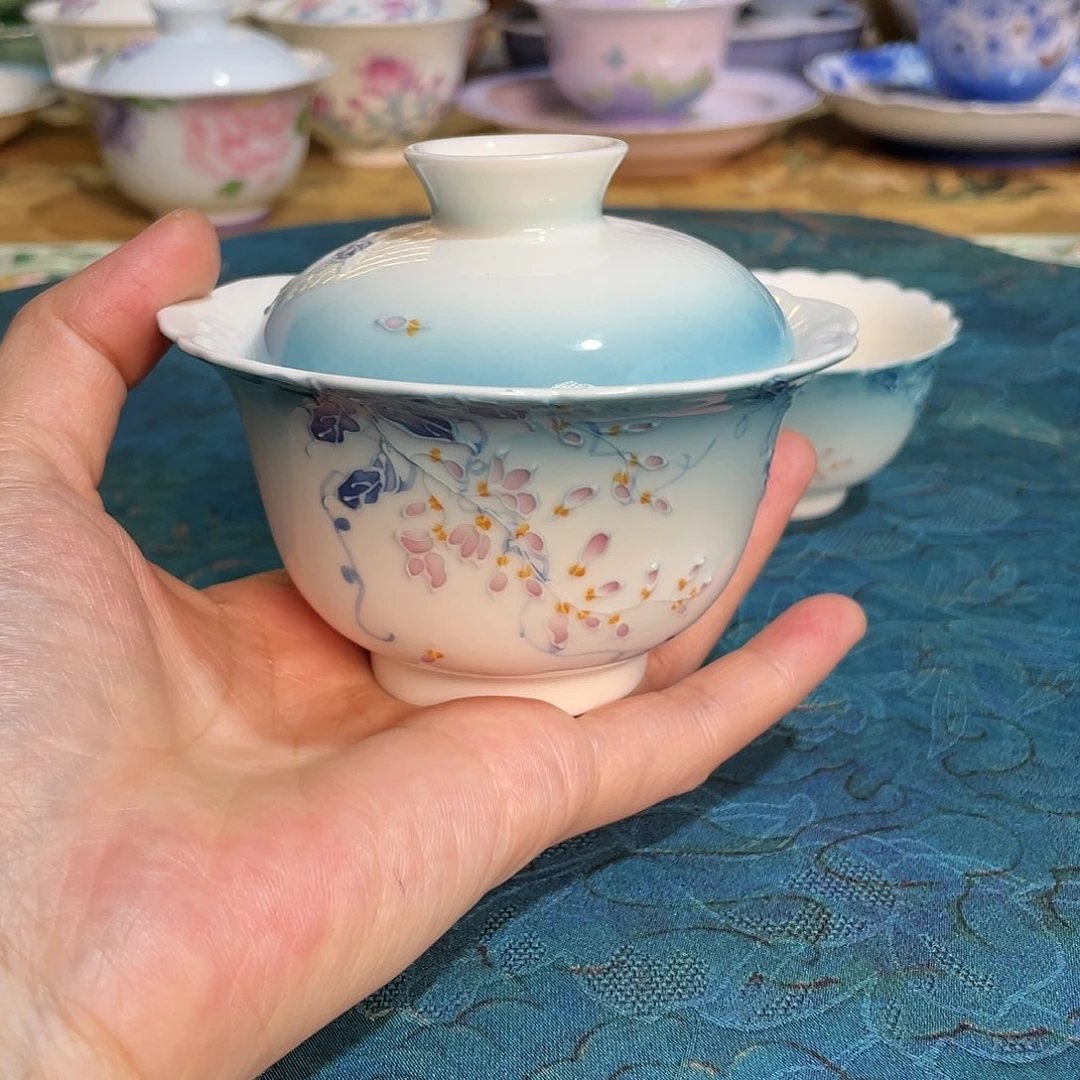 【闪购商品】燕花瓣杯➕紫色花的蓋子