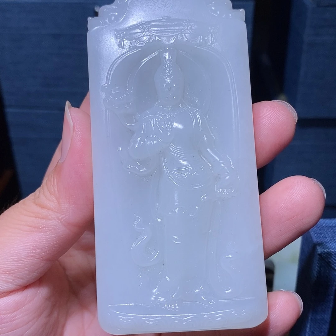 和田玉未镶嵌挂件老*