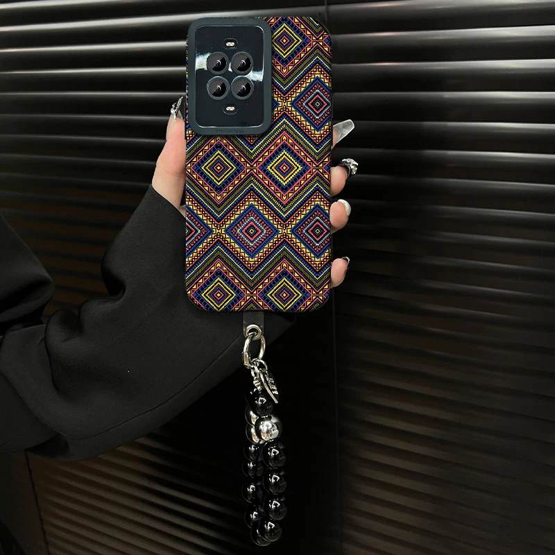 适用【华为nova13pro】复古菱格花纹ins风小羊皮创意网红手机壳女款