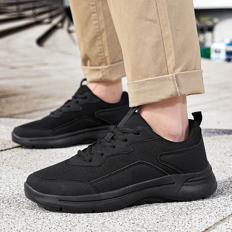 润妍透气男士运动鞋减震跑步鞋男鞋超轻软底男士透气休闲鞋大码鞋