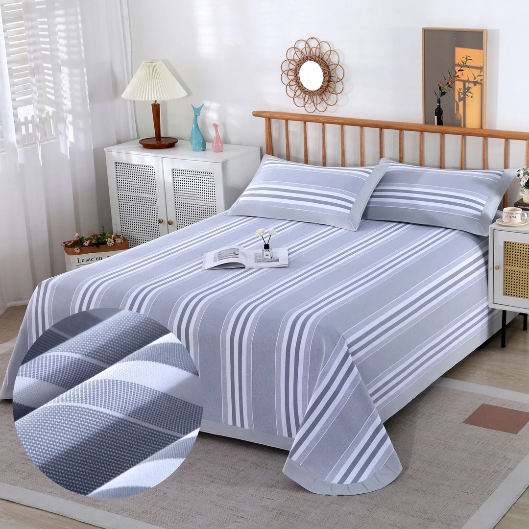 凉席老粗布凉席全棉特厚床单不起球不掉色舒适老粗布凉席夏季