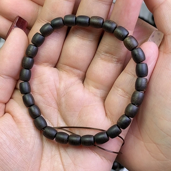 沉香手串呦*，越南芽庄白棋楠0.6桶珠单圈