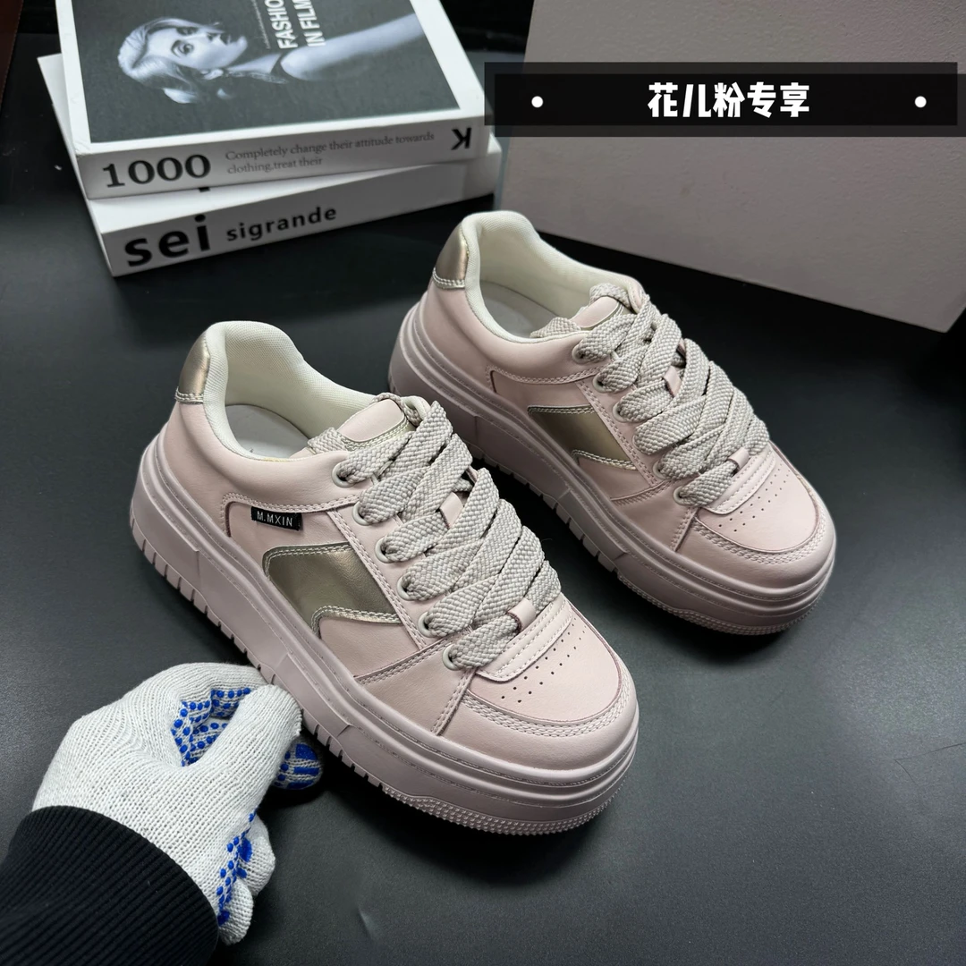 纯色厚底青年休闲板鞋ins鞋子韩版低帮夏季女鞋潮流311027粉