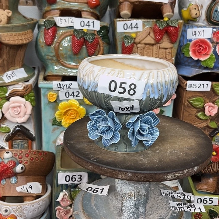 紫砂花盆粗陶材质多肉花盆