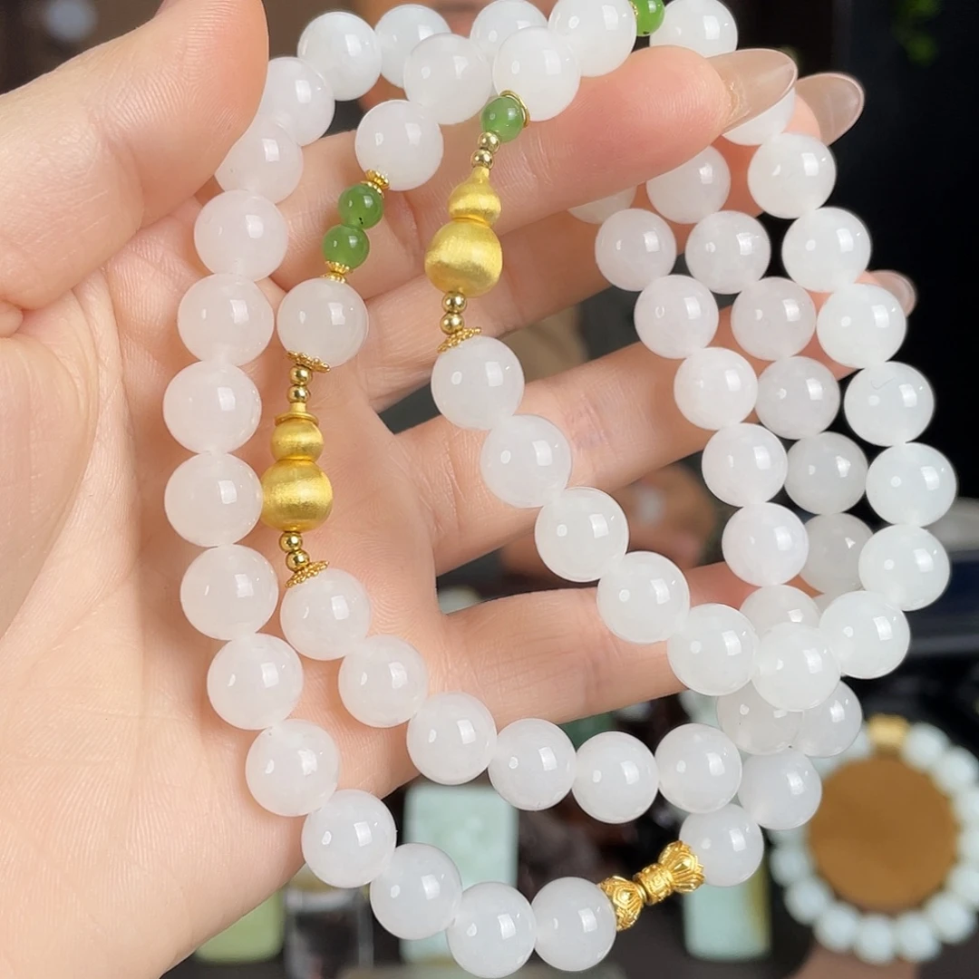 和田玉银S925镶嵌颈饰