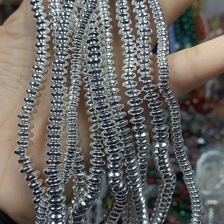 玛瑙/玉髓未镶嵌珠宝半成品黑胆石卡6mm（2条）