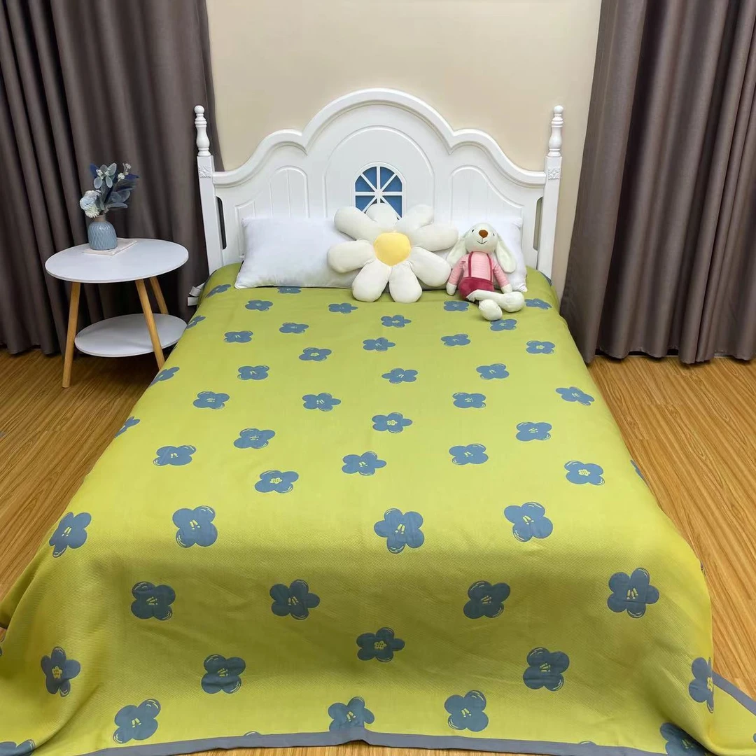 【绿野仙踪 床盖】2X2.3米 精梳棉纱布双人四季多功能床盖毯