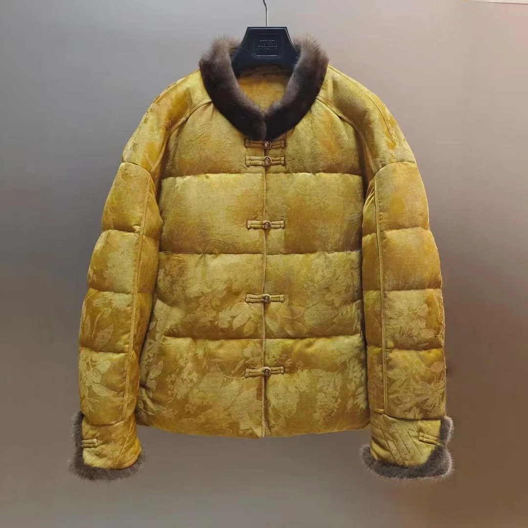 MILINNA/米莲娜新中式国风女装90白鹅绒67733