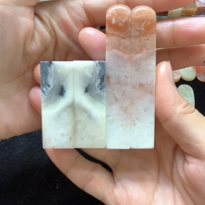 寿山石印石老挝石2对
