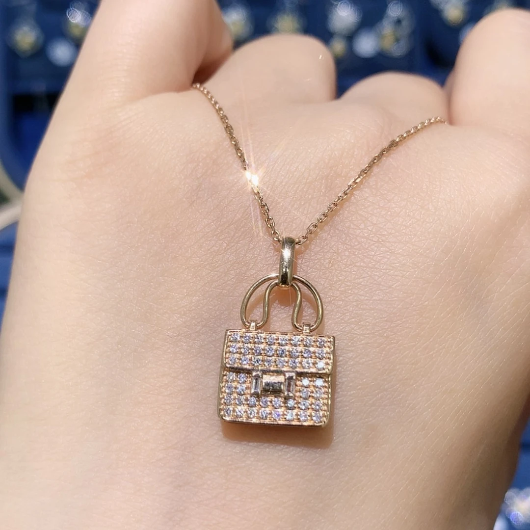 【闪购商品】钻石颈饰18K金镶嵌项链