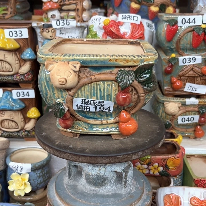 紫砂花盆粗陶材质多肉花盆194