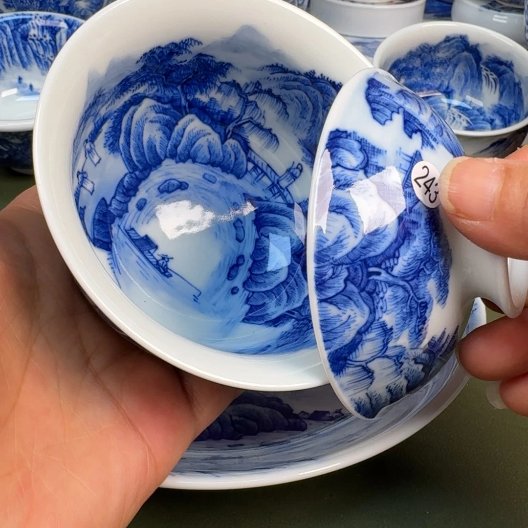 陶景德镇纯手绘茶具圆圆243