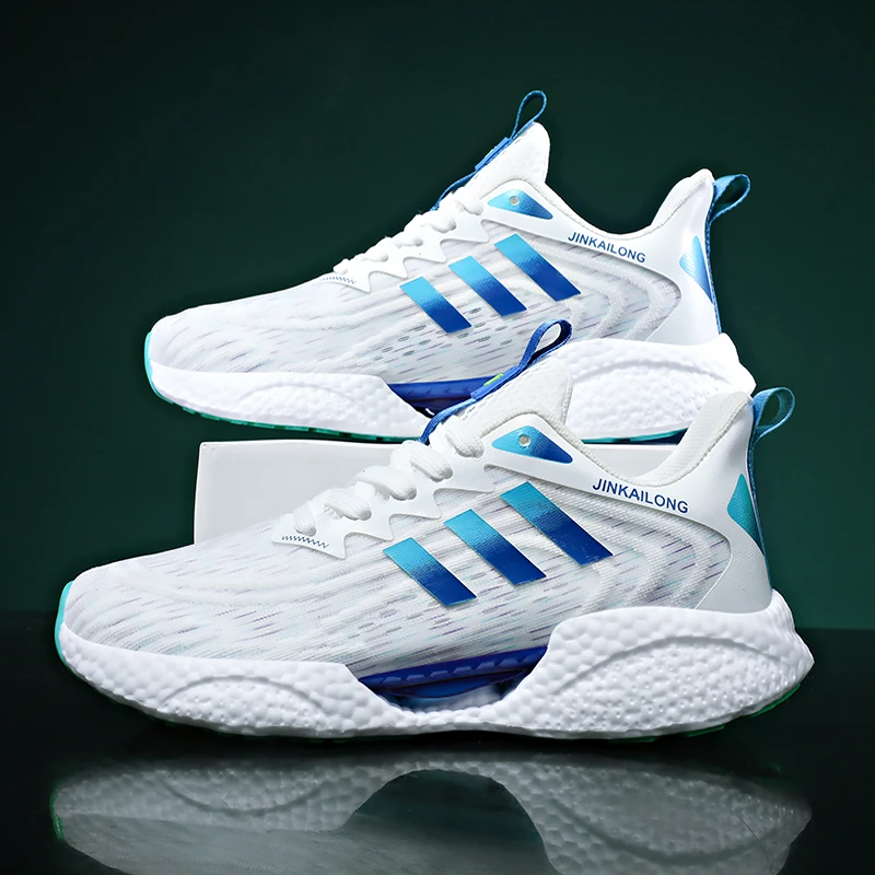 夏季网面透气跑步鞋男夏款超轻减震初中学生轻便软底专业运动跑鞋