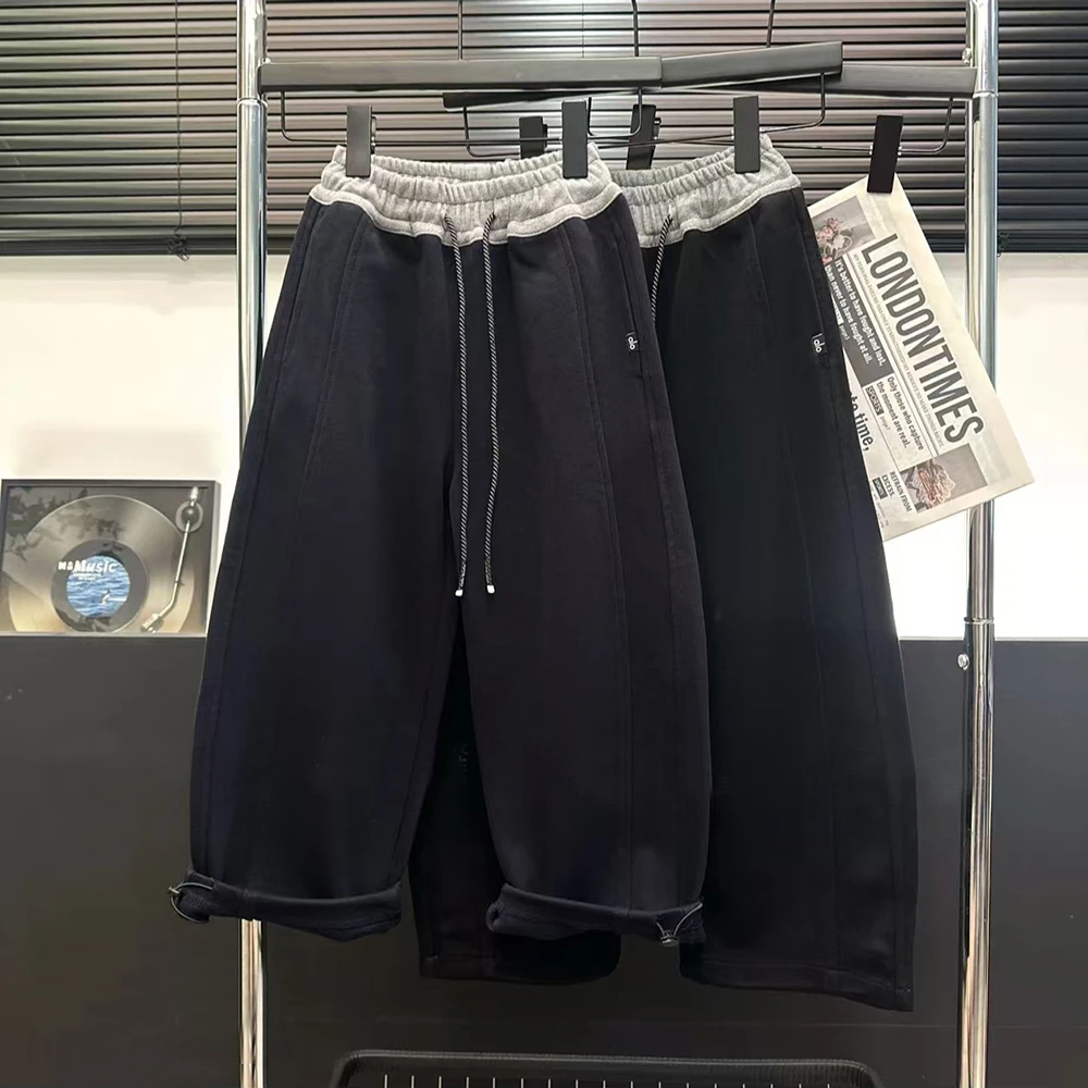 男童裤子新款男孩弯刀裤阔腿裤秋季百搭儿童休闲裤