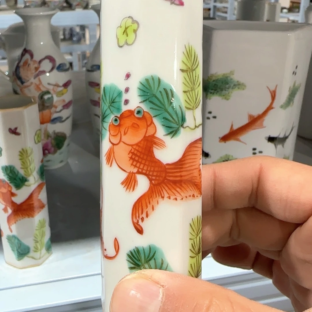 瓷片摆件手绘瓷器全部处理