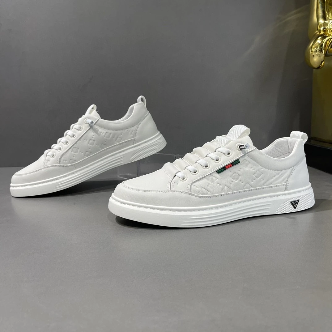 头层牛皮爆款小白鞋休闲鞋新款潮流真皮运动潮鞋百搭男士板鞋透气