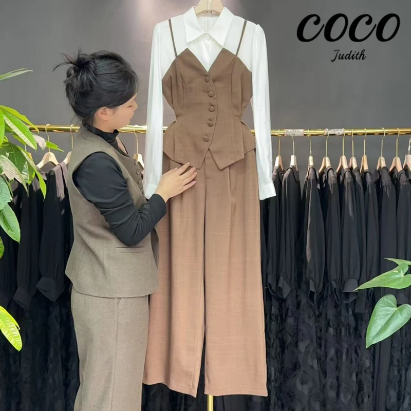 2025年秋季新款时尚休闲减龄两件套上衣休闲裤子Z830