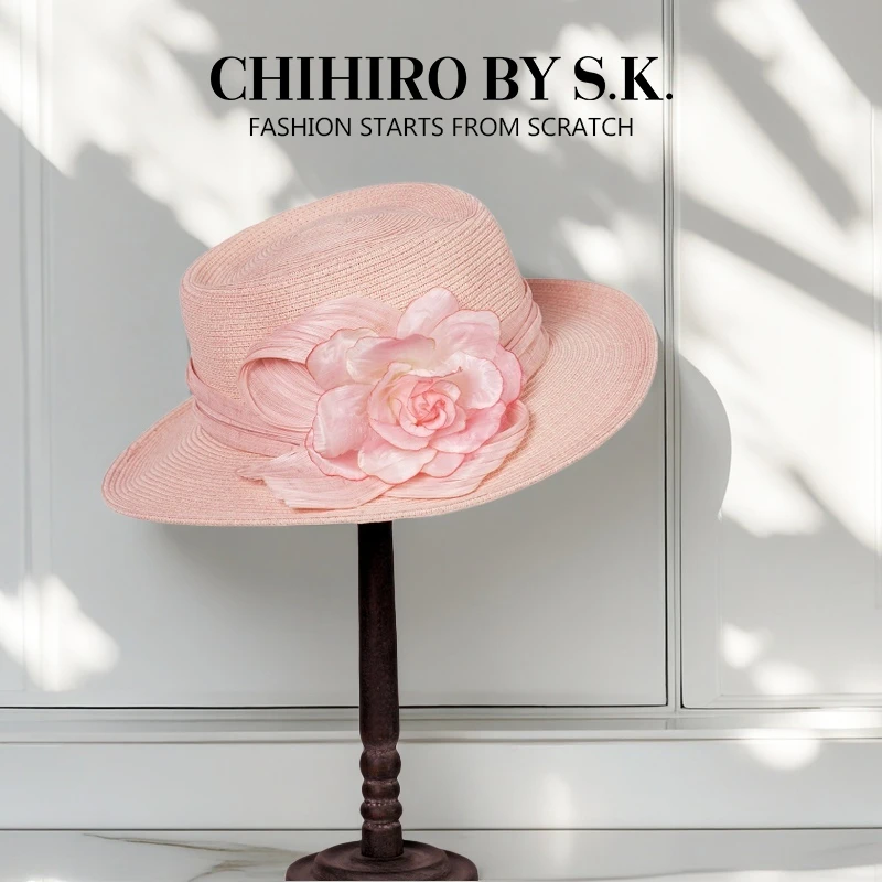 CHIHIRO BY S.K./新帽馆度假风时尚防晒柔鸢云裳花礼帽