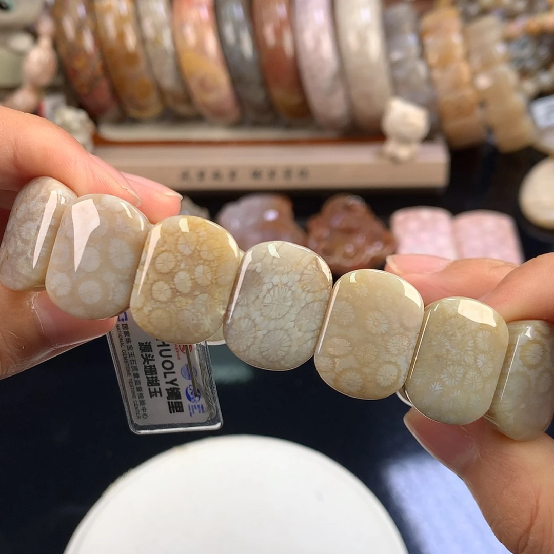 【闪购商品】硅化珊瑚（珊瑚玉）未镶嵌颈饰6号福利手牌