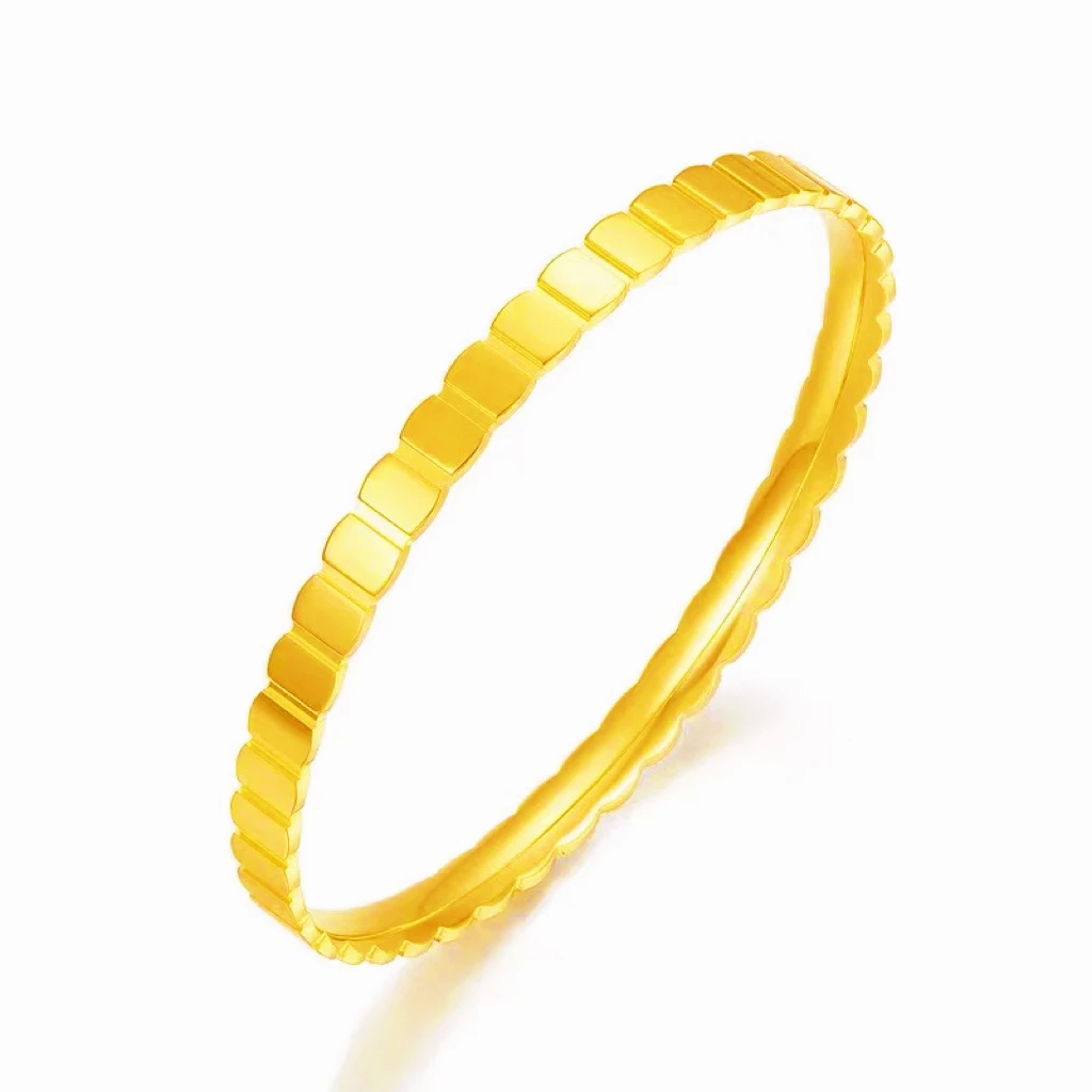 足银手镯 菱形蜂巢手镯