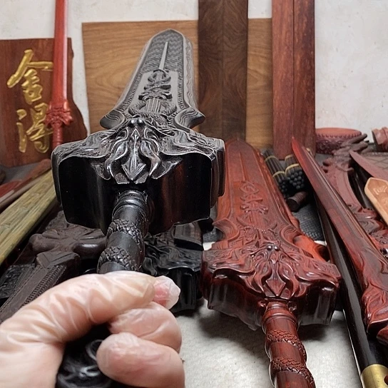 血檀木做旧80长龙泉