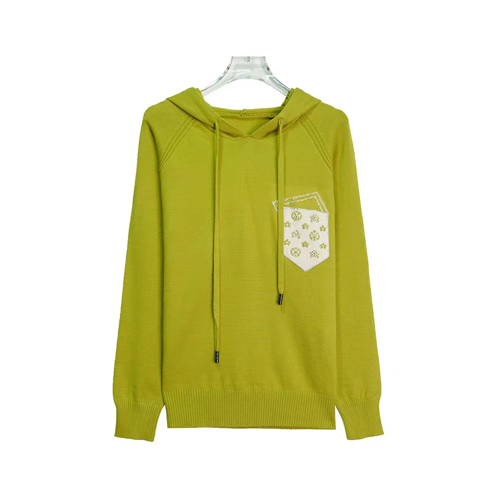 E7680【新款】新款百搭高端气质时尚洋气减龄连帽上衣3Q