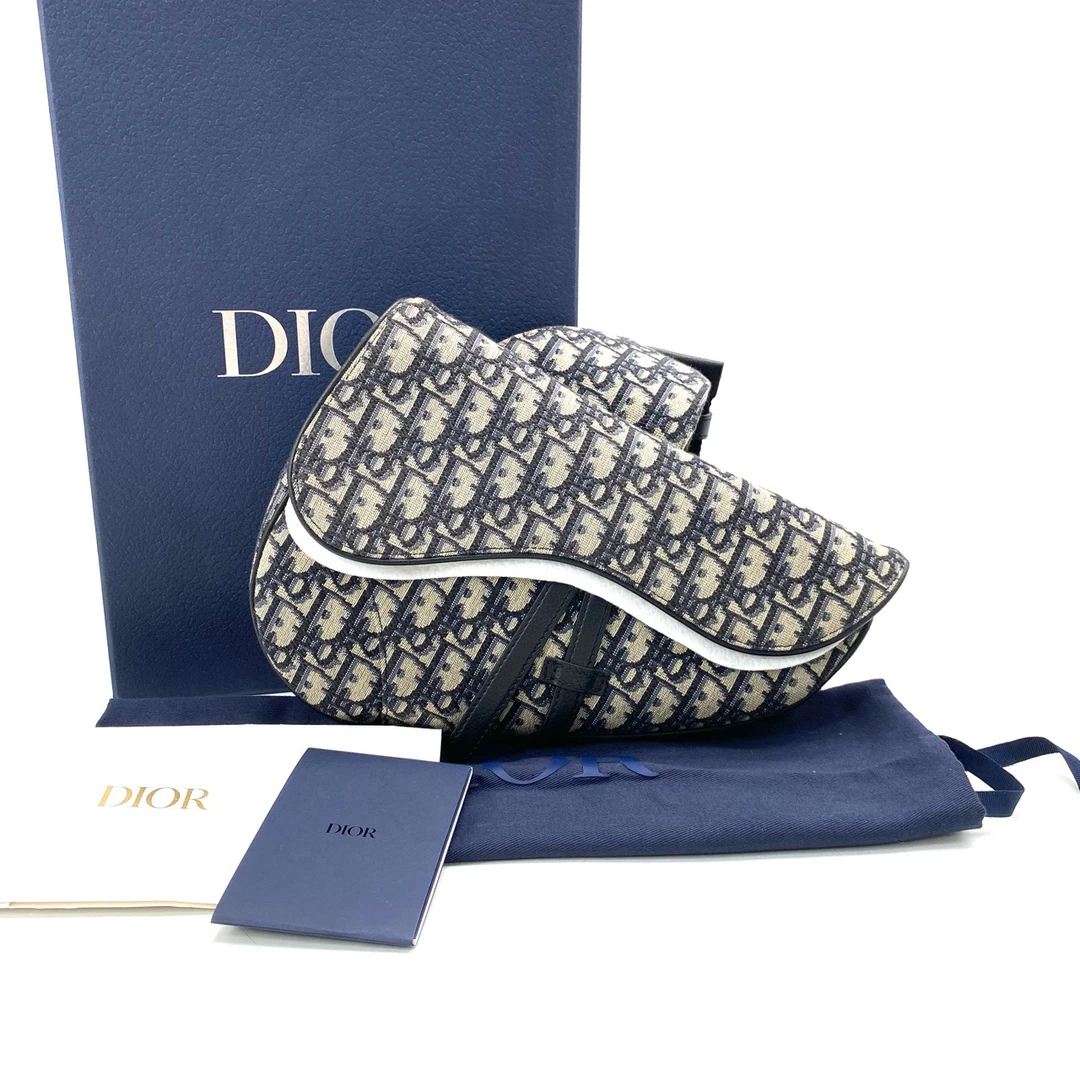 99新 DIOR/迪奥 经典老花马鞍斜挎胸包 尺寸26/20