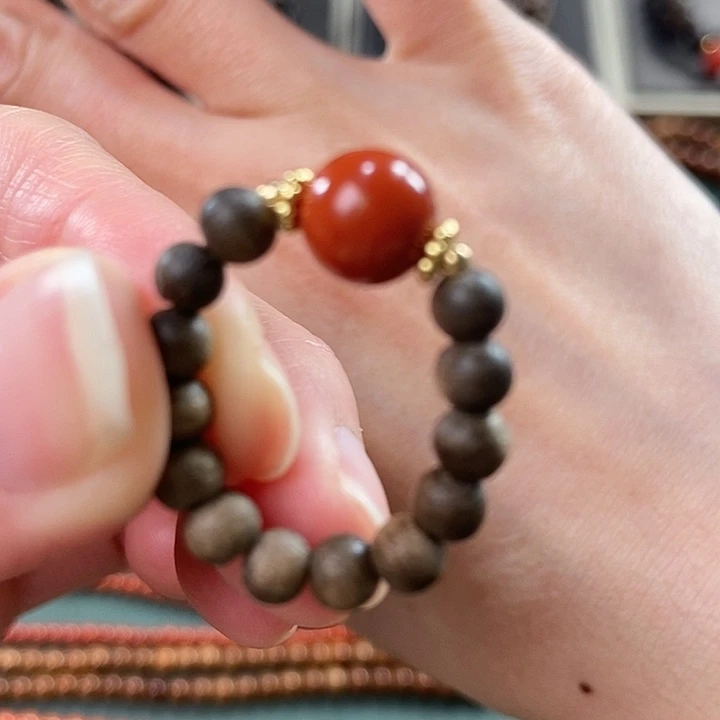 沉香沉香木制品白棋沉香戒指