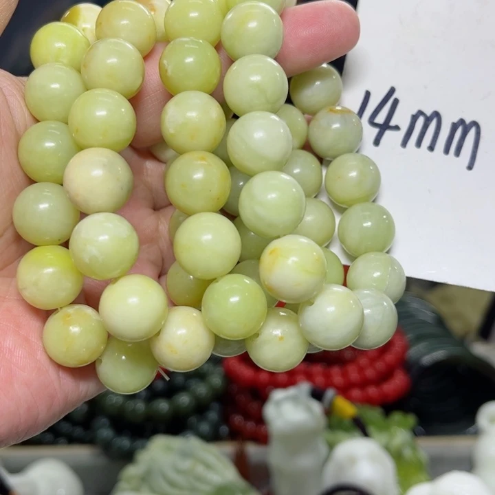 蛇纹石玉手串多样性发货未镶嵌