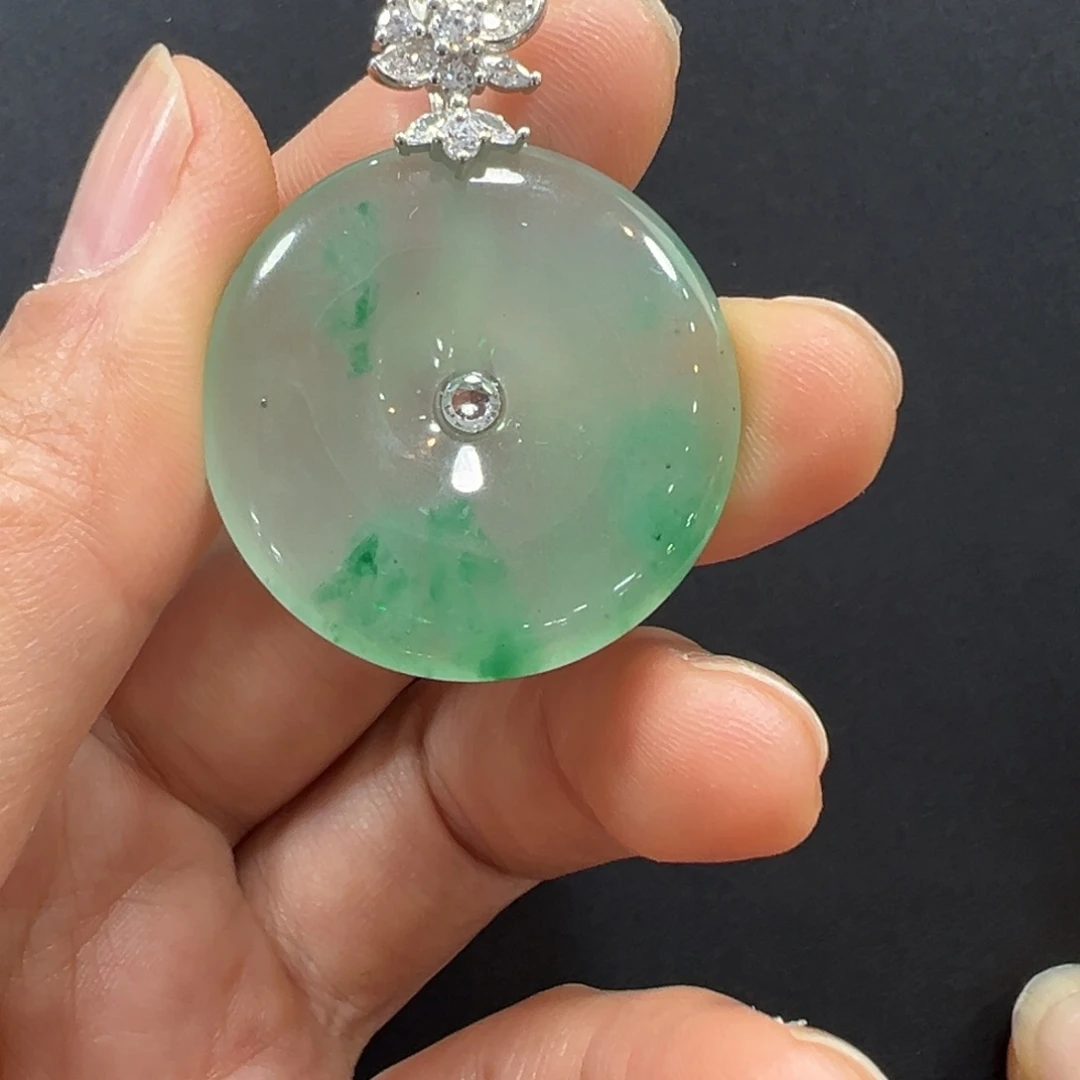 石英质玉银S925镶嵌颈饰