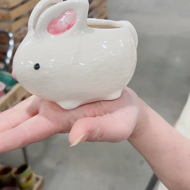 有孔.凑满10元发货多肉陶瓷花盆！