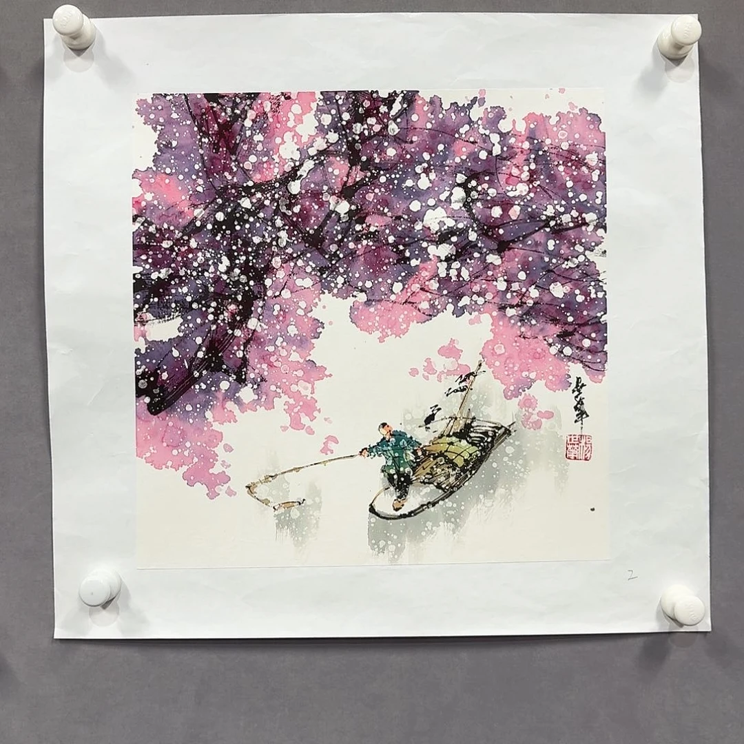 国画亲笔手绘放心去藏