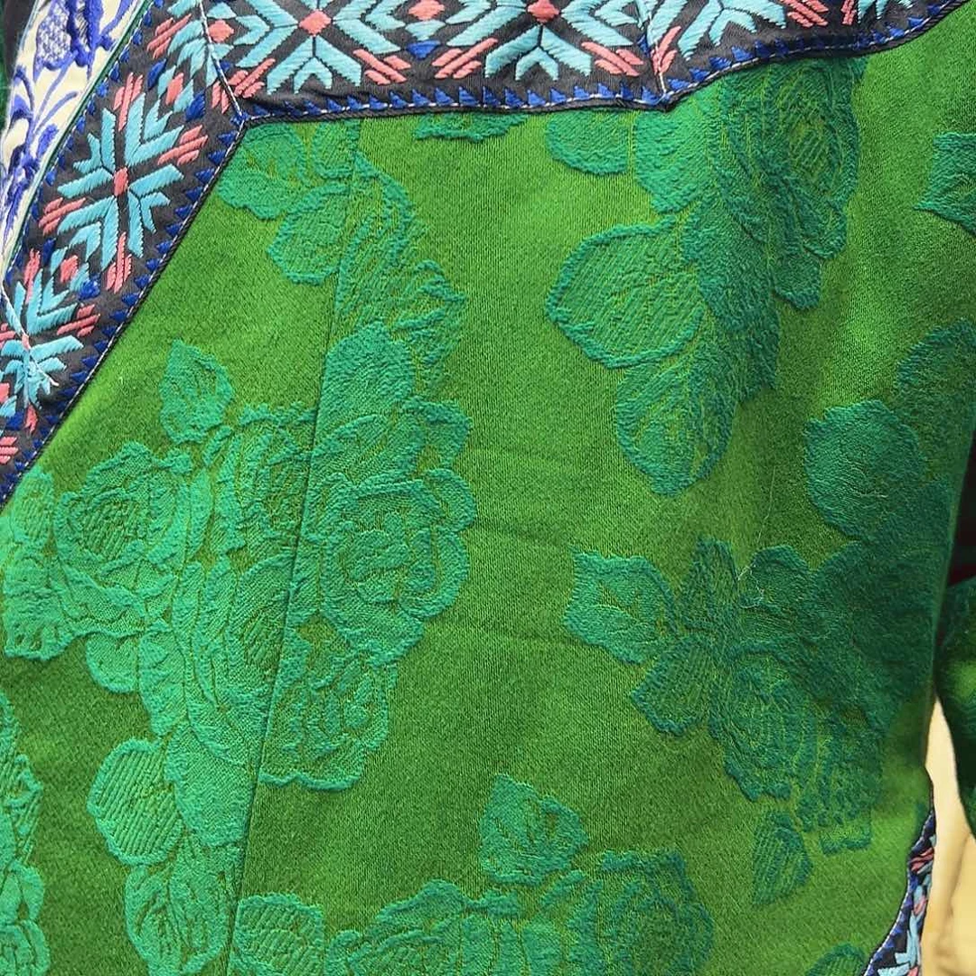 湘西苗族刺绣绿色加厚